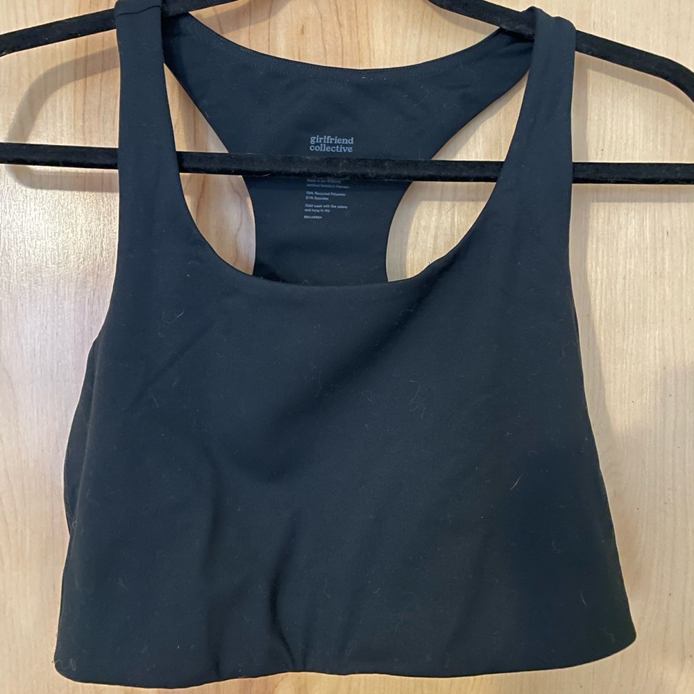 Girlfriend Collective black Paloma sports bra size medium